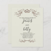 Papier Budget simple Couronne minimaliste Mariage Circula (Devant / Derrière)