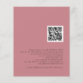 Papier Budget Simple Dusty Rose QR Code de mariage Invita (Dos)