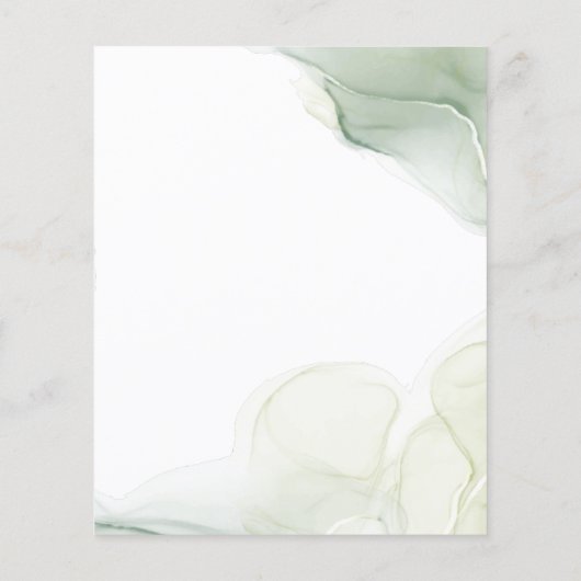 Papier BUDGET Simple Élégant Eucalyptus Mariage de verdur (Dos)