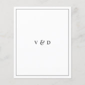 Papier Budget Simple Élégant Faire-part de mariage modern (Dos)