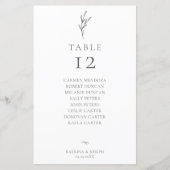 Papier Budget Simple Élégant Minimum Mariage Siège (Devant)