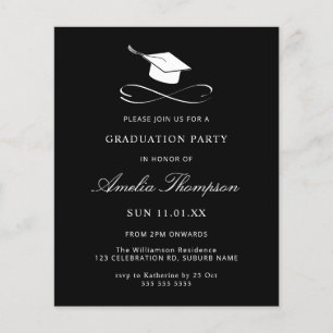 Papier Budget Simple Elegant noir et blanc Graduation