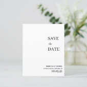 Papier budget simple élégant non photo enregistrer la dat (Debout devant)