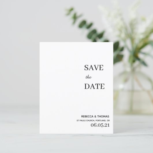 Papier budget simple élégant non photo enregistrer la dat (Debout devant)