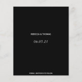 Papier budget simple élégant non photo enregistrer la dat (Dos)