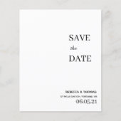 Papier budget simple élégant non photo enregistrer la dat (Devant)