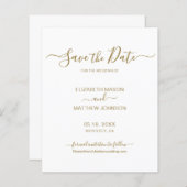 Papier Budget Simple Élégant Script Enregistrer Le prospe (Devant / Derrière)