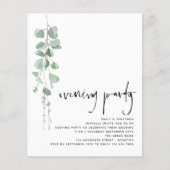 Papier Budget Simple Eucalyptus Mariage Soirée (Devant)