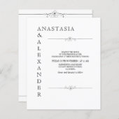 Papier Budget Simple Faire-part de mariage. (Devant / Derrière)