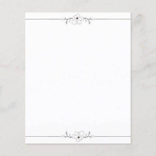 Papier Budget Simple Faire-part de mariage. (Dos)