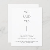 Papier Budget Simple Faire-part de mariage élégant (Devant / Derrière)