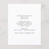 Papier Budget Simple Faire-part de mariage élégant (Dos)