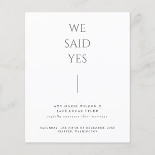 Papier Budget Simple Faire-part de mariage élégant