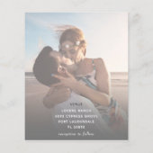 Papier Budget simple Faire-part de mariage photo (Dos)