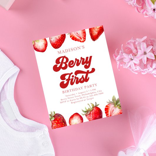 Papier Budget Simple Fraise Berry Premier anniversaire