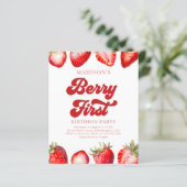 Papier Budget Simple Fraise Berry Premier anniversaire (Debout devant)