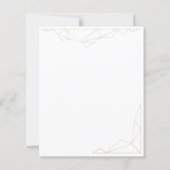 Papier Budget Simple Gold Faire-part de mariage. (Dos)