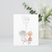 Papier Budget Simple Happy Valentine's Day!Holiday Card (Debout devant)