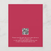 Papier Budget Simple Magenta QR Code Faire-part de mariag (Dos)