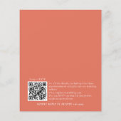 Papier Budget Simple Mariage en terre cuite QR Code Invit (Dos)