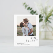 Papier Budget simple mariage photo moderne enregistrer la (Debout devant)