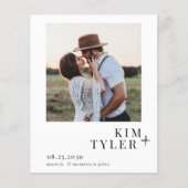Papier Budget simple mariage photo moderne enregistrer la (Devant)