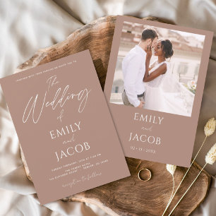 Papier Budget Simple Mariage Photo Script Terracotta