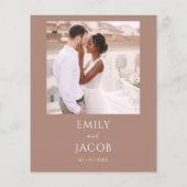 Papier Budget Simple Mariage Photo Script Terracotta (Dos)