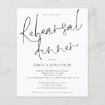 Papier Budget Simple Mariage Répétition Dîner Invitation<br><div class="desc">Un rapport qualité-prix BUDGET alternative sur une taille plus petite 4, 5 x 5, 6" semi-brillant poids 110lbs, qui est d'une épaisseur similaire à une carte postale (cependant ne convient pas à l'utilisation comme carte postale.) VEUILLEZ NOTER qu'il y a UN invitation par feuille Montré en noir et blanc classique....</div>