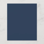 Papier BUDGET Simple Mariage Script à Bordure Navy Blue (Dos)