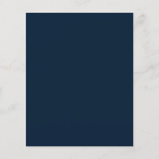 Papier BUDGET Simple Marine Bleu Script Le Mariage (Dos)