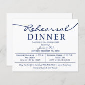 Papier Budget Simple Marine Rehearer Dîner Invitation (Devant / Derrière)