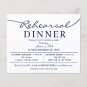 Papier Budget Simple Marine Rehearer Dîner Invitation (Devant)