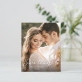 Papier Budget Simple Minimal Photo Wedding Enregistrer la (Debout devant)