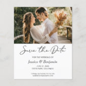 Papier Budget Simple Minimal Photo Wedding Enregistrer la (Dos)