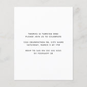 Papier Budget Simple Minimaliste Photo Numéro Un Annivers (Dos)