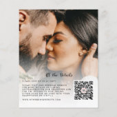 Papier Budget Simple Moderne 2 Photo Faire-part de mariag (Dos)