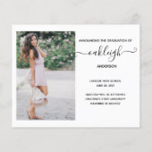 Papier Budget Simple Moderne 2 Photo Graduation (Dos)