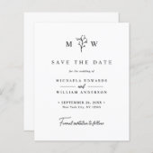 Papier Budget Simple Moderne Botanique Enregistrer La Car (Devant / Derrière)