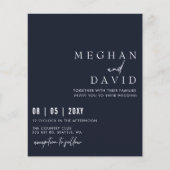 Papier Budget Simple Moderne Faire-part de mariage (Devant)
