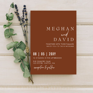 Papier Budget Simple Moderne Faire-part de mariage en ter