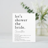 Papier Budget Simple Moderne Invitation De Douche Nuptial (Debout devant)