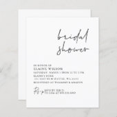 Papier Budget Simple Moderne Invitation De Douche Nuptial (Devant / Derrière)