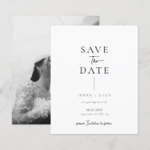 BUDGET Simple Moderne Photo Mariage Save the Date