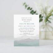 Papier Budget Simple Mountain Bridal Shower Invitation (Debout devant)
