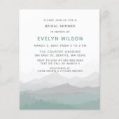 Papier Budget Simple Mountain Bridal Shower Invitation (Devant)