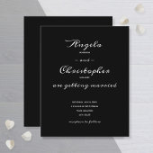 Papier Budget Simple Noir Blanc Faire-part de mariage