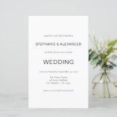 Papier Budget Simple Noir Blanc QR Code invitation de mar (Debout devant)