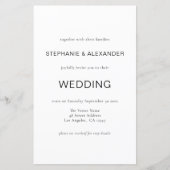 Papier Budget Simple Noir Blanc QR Code invitation de mar (Devant)