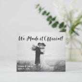 Papier BUDGET simple Nous l'avons rendu Faire-part offici (Debout devant)
